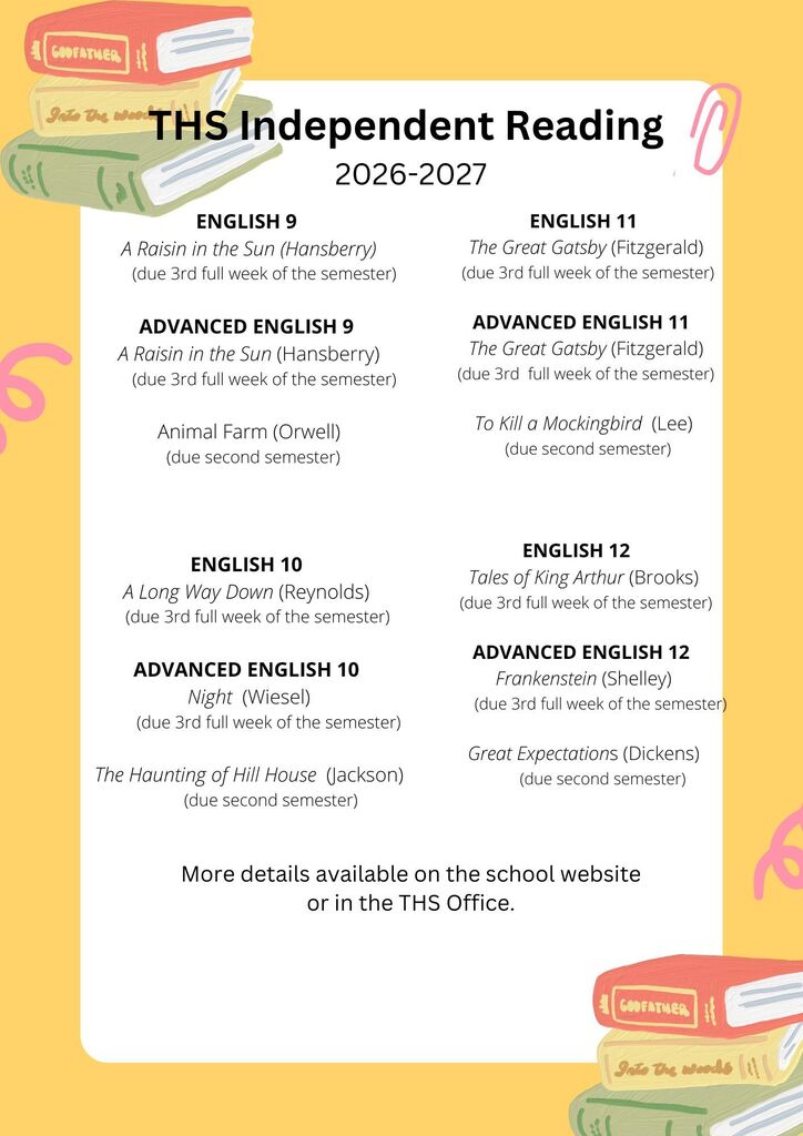 THS Independent Reading List 26-27