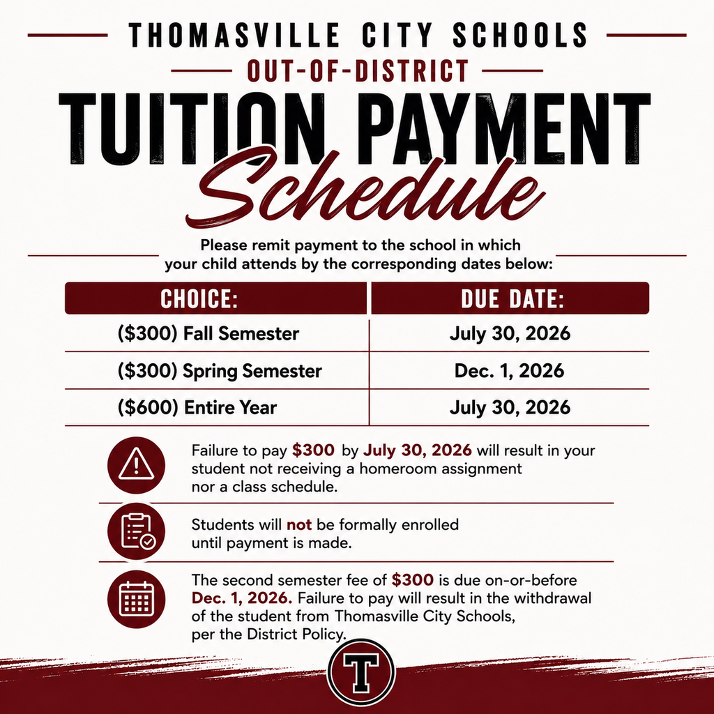 Out of District Tuition Payment Schedule