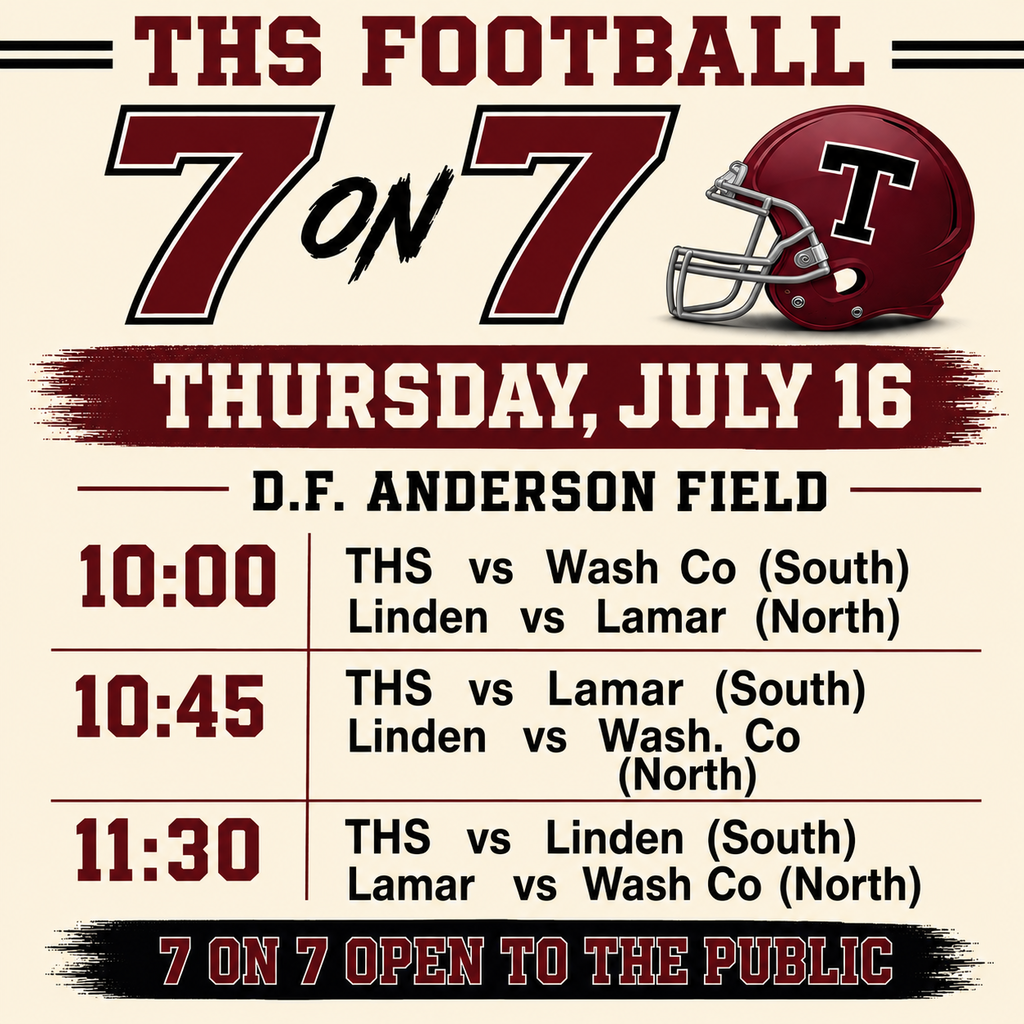 THS football 7 on 7 Thursday, July 16 at D.F. Anderson Field