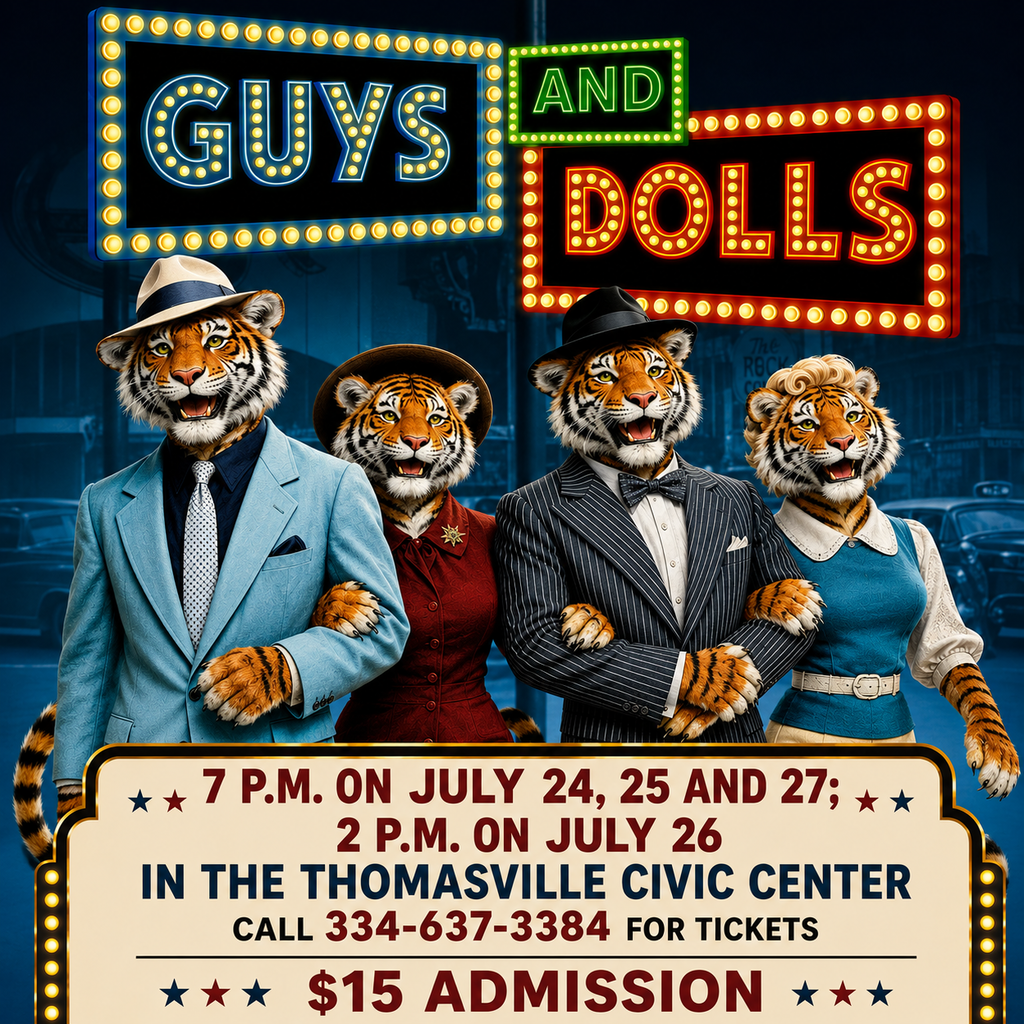"Guys and Dolls", July 24-27 in the Thomasville Civic Center.