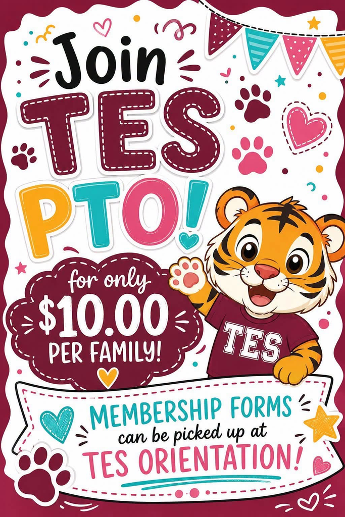 Join the TES PTO for only $10 per family.