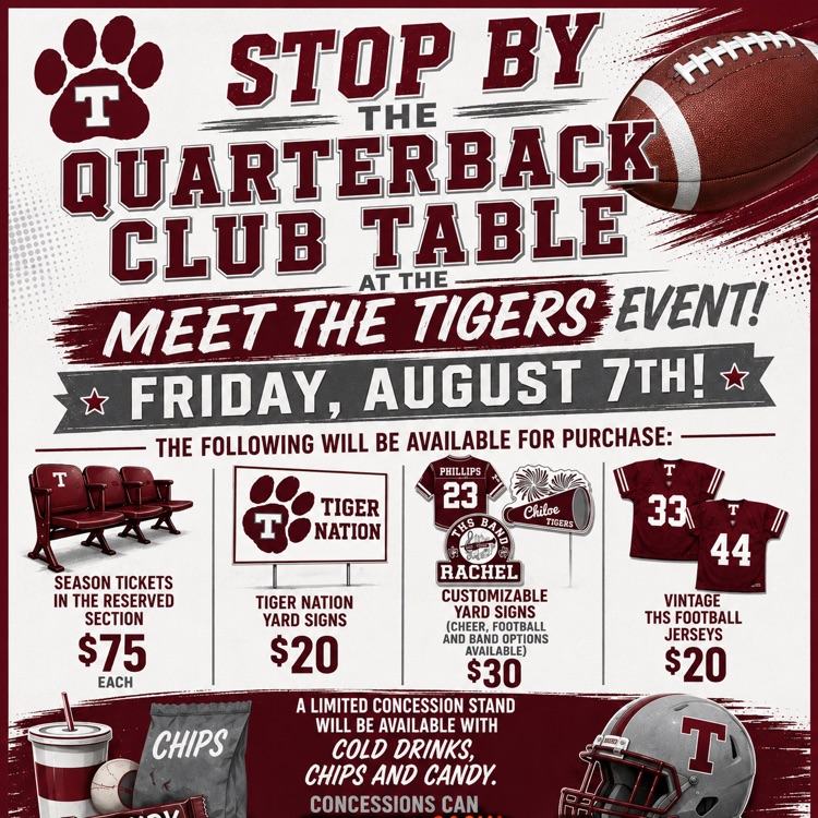 Stop by the Quarterback Club table at Meet the Tigers