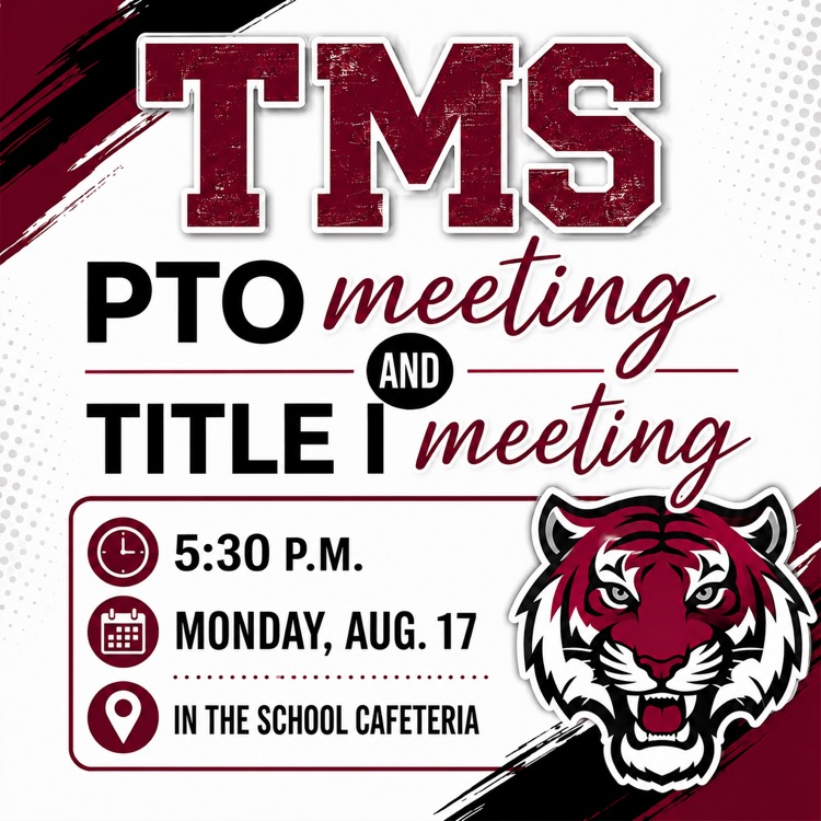 Update: TMS PTO/Title I meeting, 5:30 p.m. on Monday, Aug. 17 in the school cafeteria.