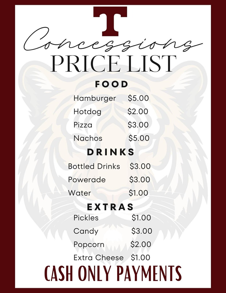 The THS Tigers football program will host Washington County for a jamboree game at 7 p.m. on Friday, Aug. 14 at D.F. Anderson Field. Come hungry and check out the football concessions.