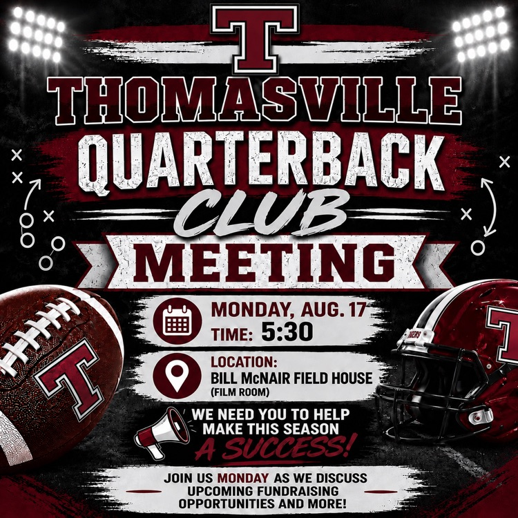 Quarterback Club meeting, 5:30 p.m. on Monday, Aug. 17 at McNair Field House.