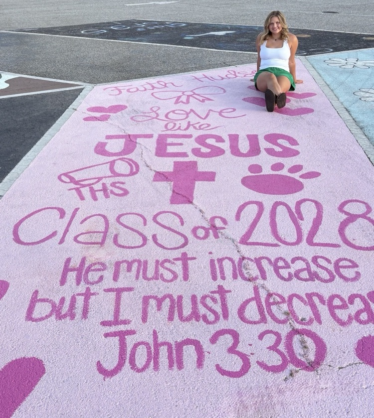 THS parking spot art by Faith Hudson