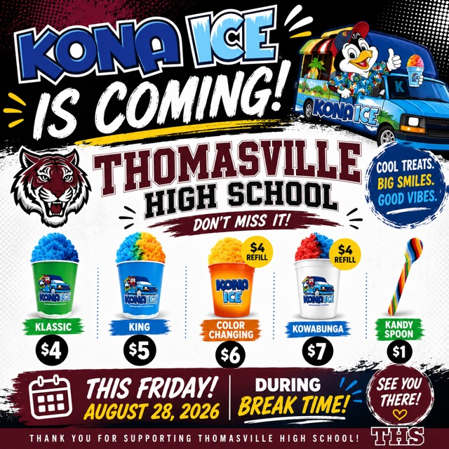 Kona Ice is coming Friday to THS