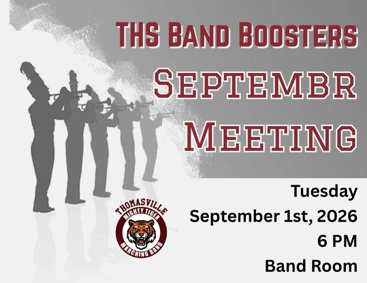 Band Boosters meeting on Sept. 1.