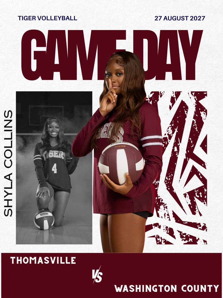 The TMS and THS Lady Tigers volleyball teams will travel Thursday, Aug. 27 to play Washington County in Chatom. The TMS game begins at 4 p.m. Cash will be accepted at the gate.