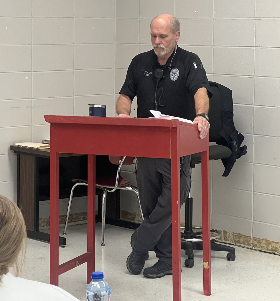 Durl Willis, School Resource Officer, for the Thomasville City Schools District, spoke Aug. 28 to students in the Driver's Education classes at Thomasville High School. He also demonstrated a field sobriety test.