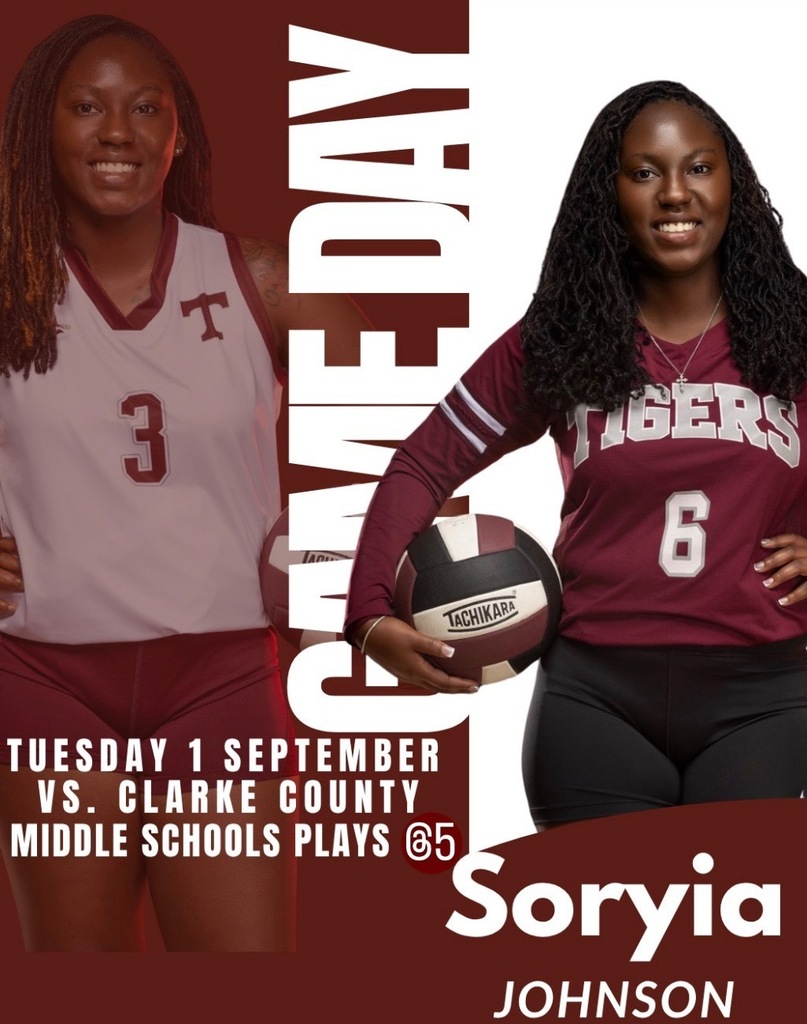 ATTENTION - TIME CHANGE: The TMS and THS volleyball teams will host Clarke County on Tuesday, Sept. 1 in the THS gym. TMS game starts at 5 p.m. Cash or GoFan will be accepted at the gate. https://gofan.co/event/6803927?schoolId=AL11808
