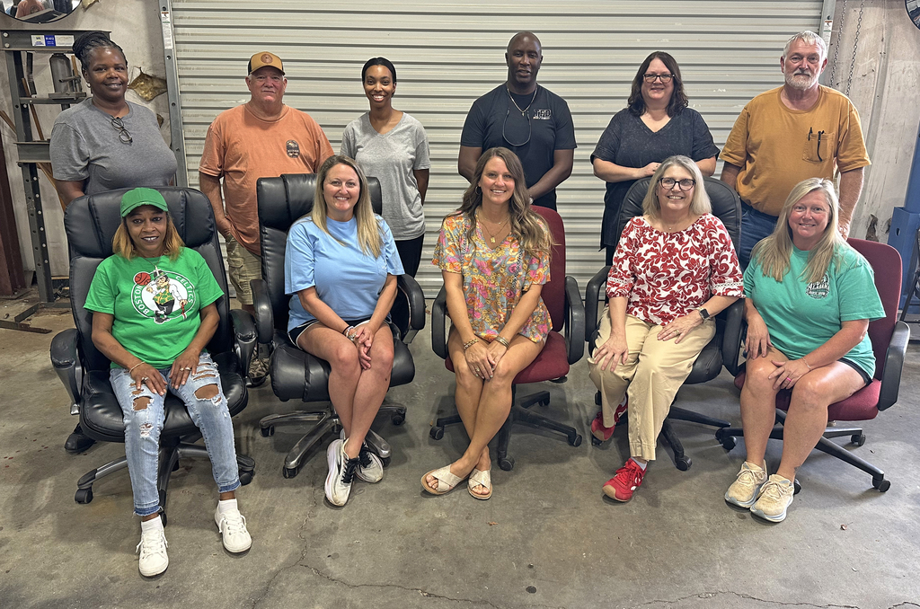 Bus drivers for the Thomasville City Schools District 26-27 include (standing) Joyce Cunningham, Donald Knight, Melissa Murphy, Melvin Calhoun, Christy Knight, and Terry Stifflemire (Director of Transportation and Bus Safety Services); (seated) Tina Blount, Anna Nall, Kellie Hudson, Kim Faust and Candace Cassity. Thank you for keeping our children safe!