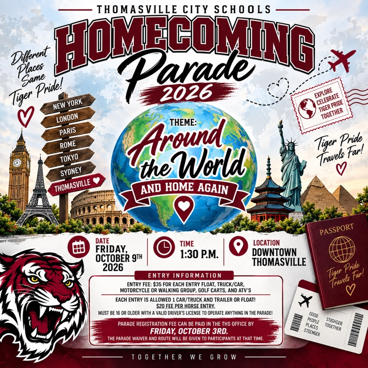 Homecoming Parade set for Oct. 9.