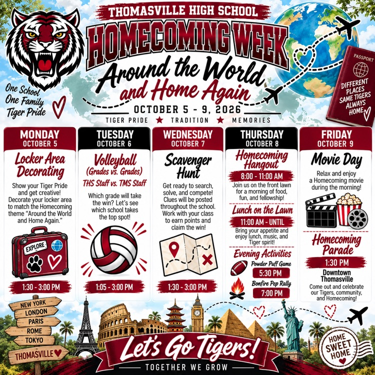 Homecoming Week daily activities