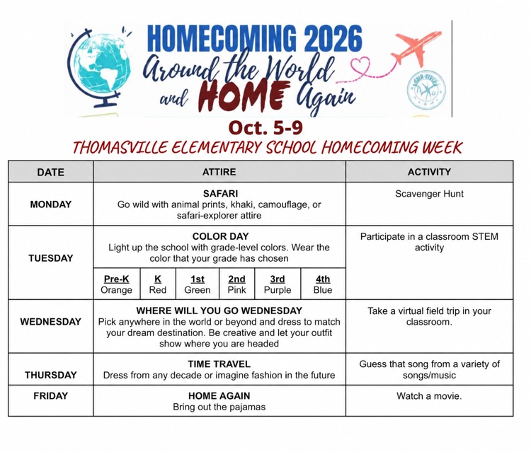 TES Homecoming Activities Oct. 5-9