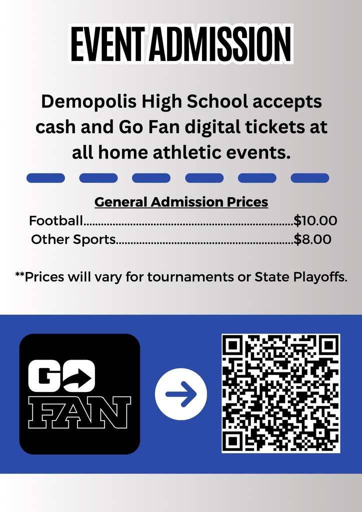 The THS Tigers varsity football team will travel Friday, Sept. 25 to play Demopolis High School. Kickoff is at 7 p.m. Cash or GoFan will be accepted. Only clear bags will be permitted. https://gofan.co/event/6735782?schoolId=AL11872