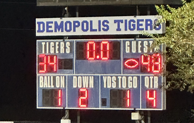 The Thomasville High School Tigers varsity football team won 48-34 Sept. 25 at Demopolis High School.