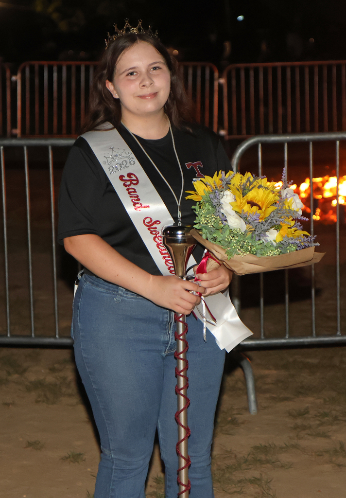 Holly Garrick, Drum Major with the Mighty Tiger Marching Band, was announced Oct. 8 as the Band Sweetheart during the Homecoming Bonfire Pep Rally.