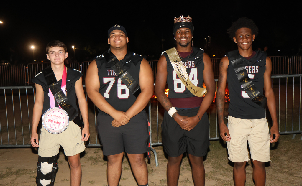 The 2026 Thomasville High School Homecoming King Court includes Coleman Pilkington, Third Runner-Up; Ryan Washington, Second Runner-Up; Cam Collier, Homecoming King; and Gavin Cowan, First Runner-Up.