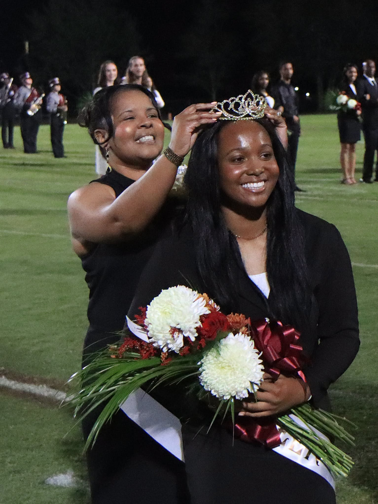 Kirstin Marshall, a senior at Thomasville High School, was crowned 2026 Homecoming Queen by THS Principal April Bouler during an Oct. 12 halftime ceremony.