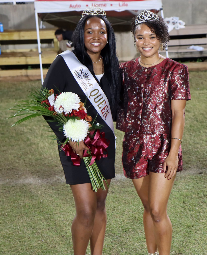 Kirstin Marshall, 2026 THS Homecoming Queen; and imani Brothers, 2025 THS Homecoming Queen