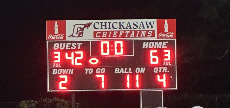 The THS Tiger varsity football team won 42-6 Oct. 16 at Chickasaw.