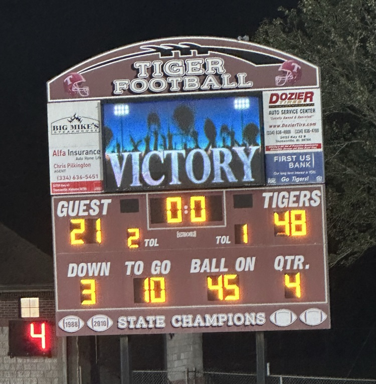 The Thomasville High School Tigers varsity football team beat Hillcrest-Evergreen 48-21 Oct. 23 at D.F. Anderson Field.