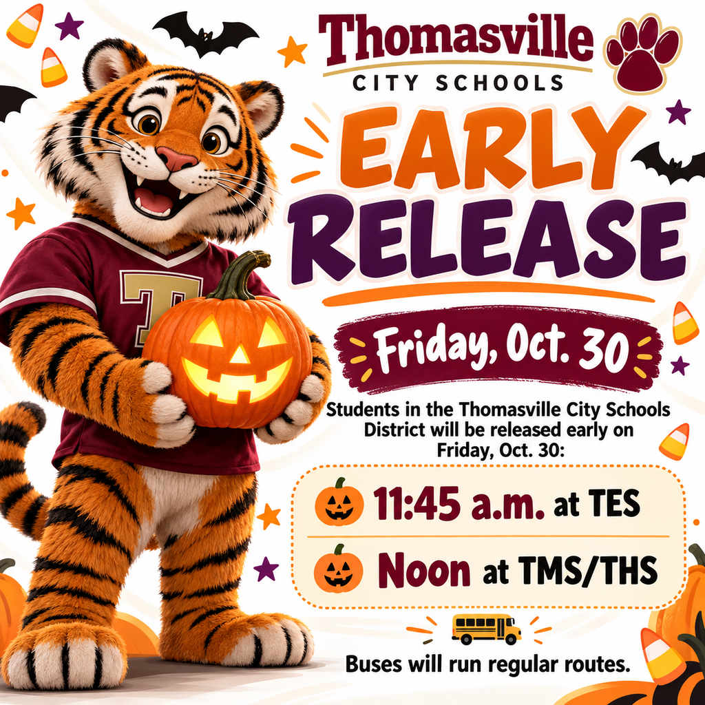 Early release for students on Friday, Oct. 30.