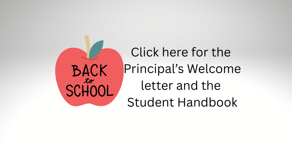 Principal Wynn's Welcome Letter and Handbook