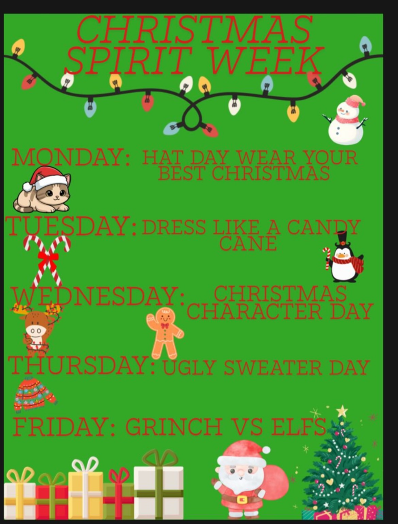 Holiday Spirit Week Dress up