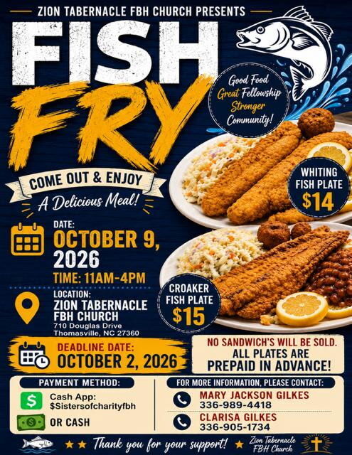 Fish Fry Info. Orders due today!