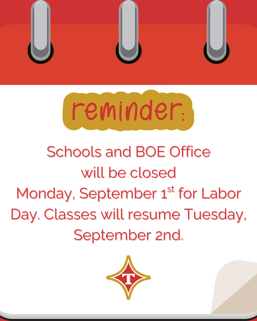 TCS Reminder Labor Day Closure