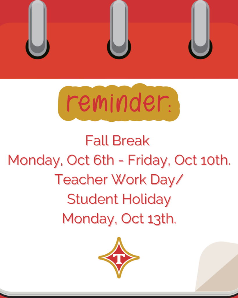 TCS Fall Break Reminder 2025