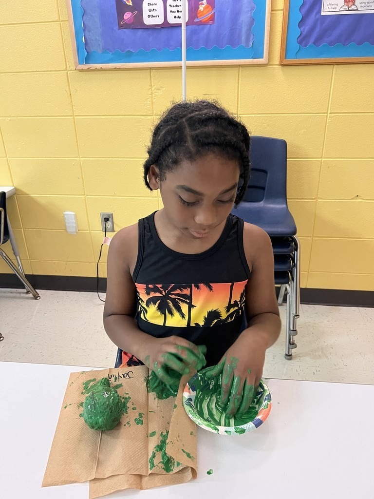 SES Painting Pumpkins Ms. Grace class 5
