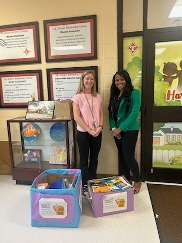 HES school supply donation from NTHS from SRTC