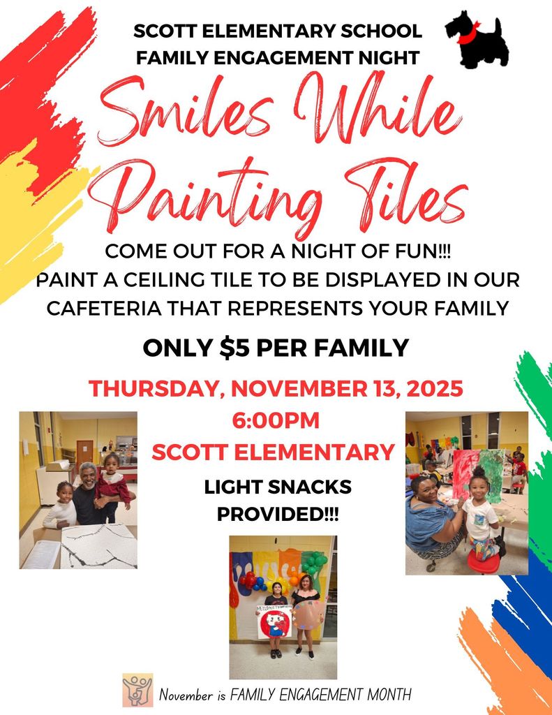 Smiles While Painting Tiles