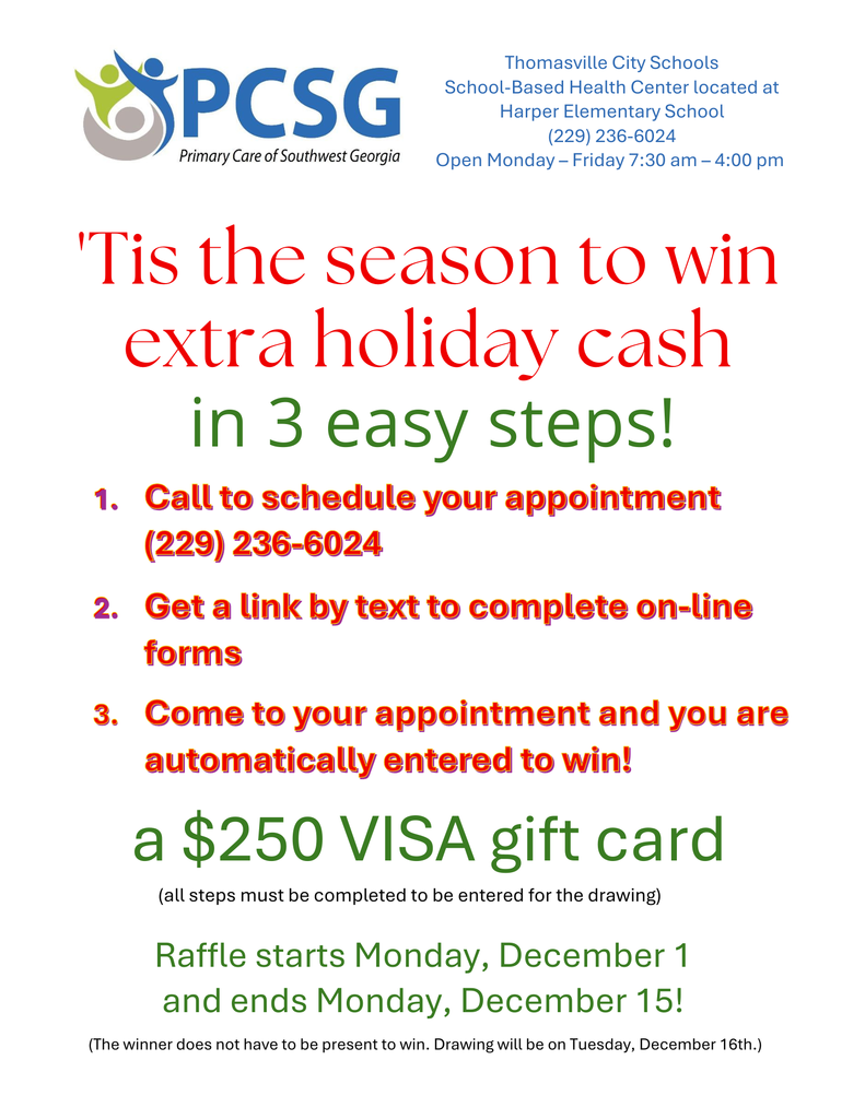 TCS SBHC PDSG Holiday Raffle 2