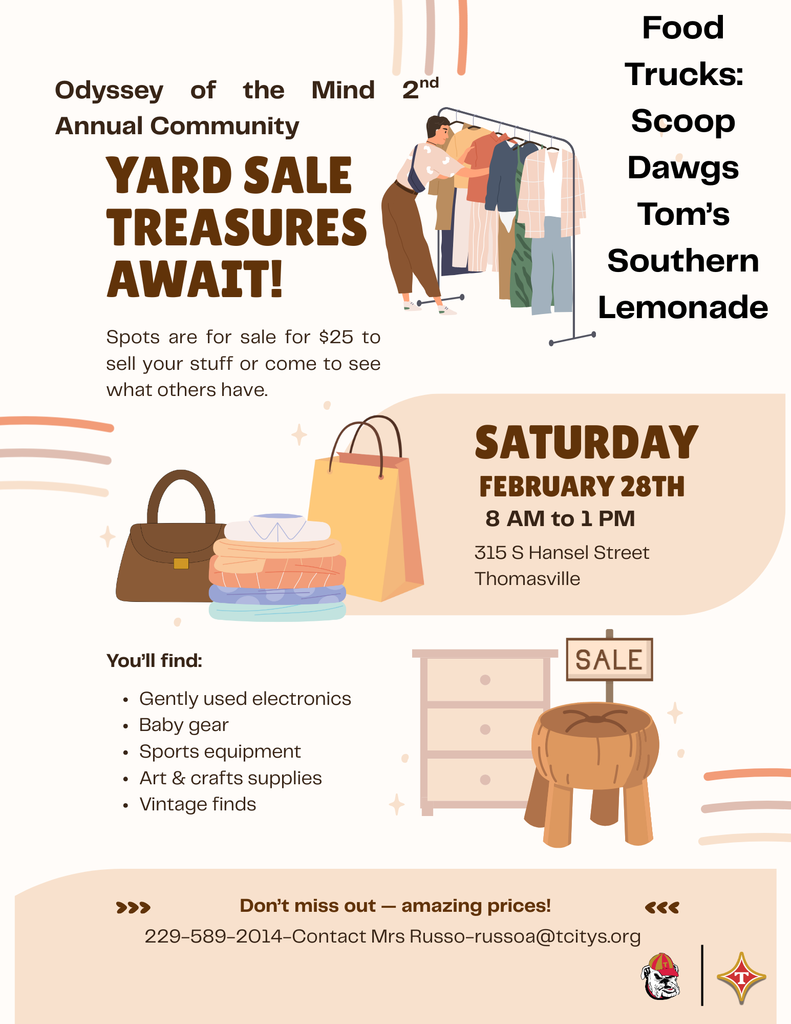 THS Odyssey of the Mind Yard Sale Feb 28th