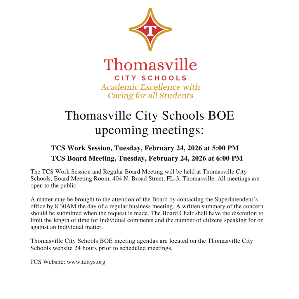 TCS BOE Work &  Board Meetings for Feb 2026