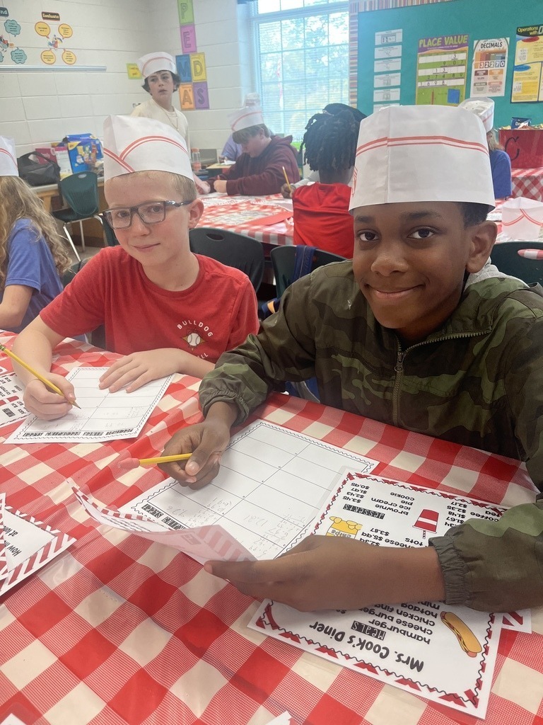 JES 5th grade Cook's Diner Math 6