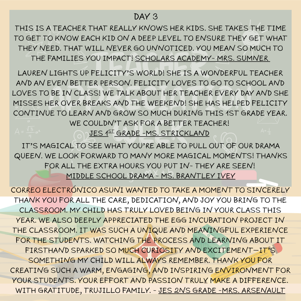 TCS Thank A Teacher - Teacher Appreciation 2026 Day 3