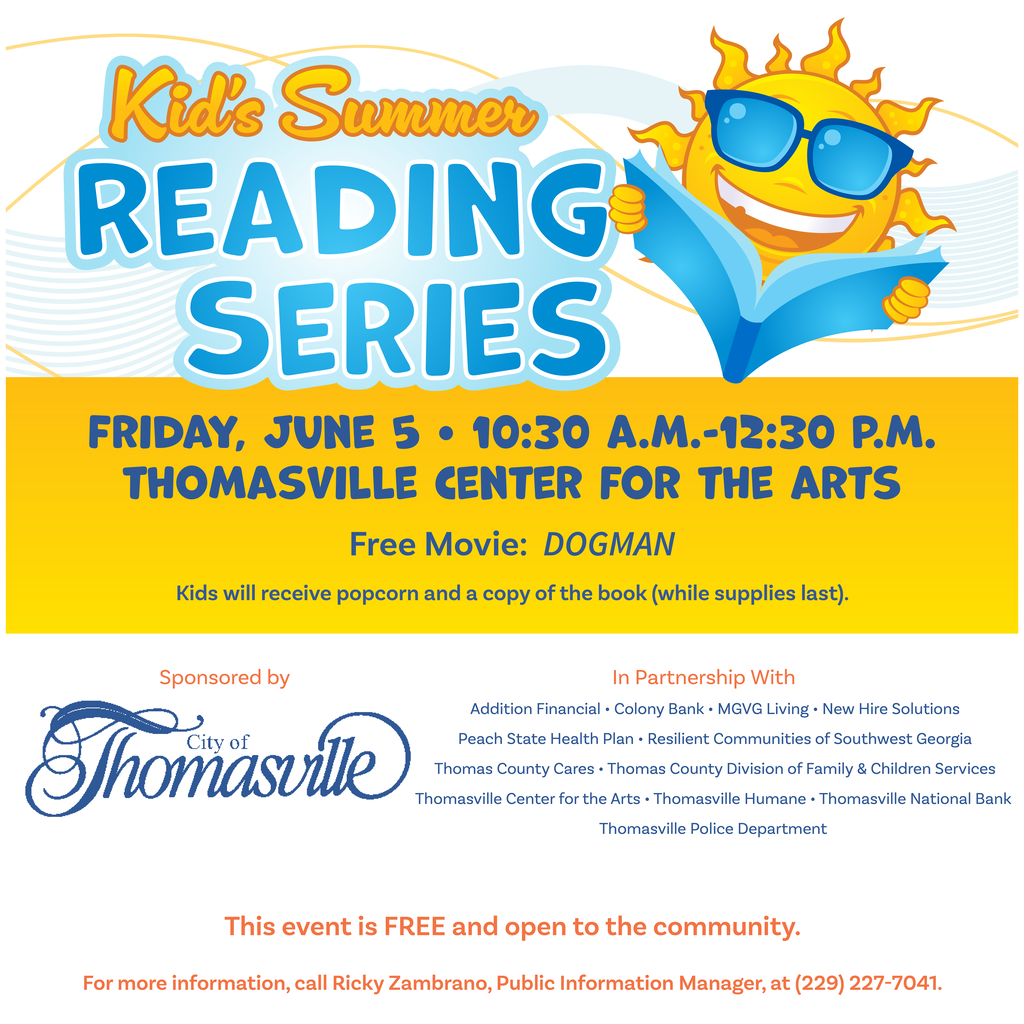 City of Thomasville Kid's Summer Reading Series