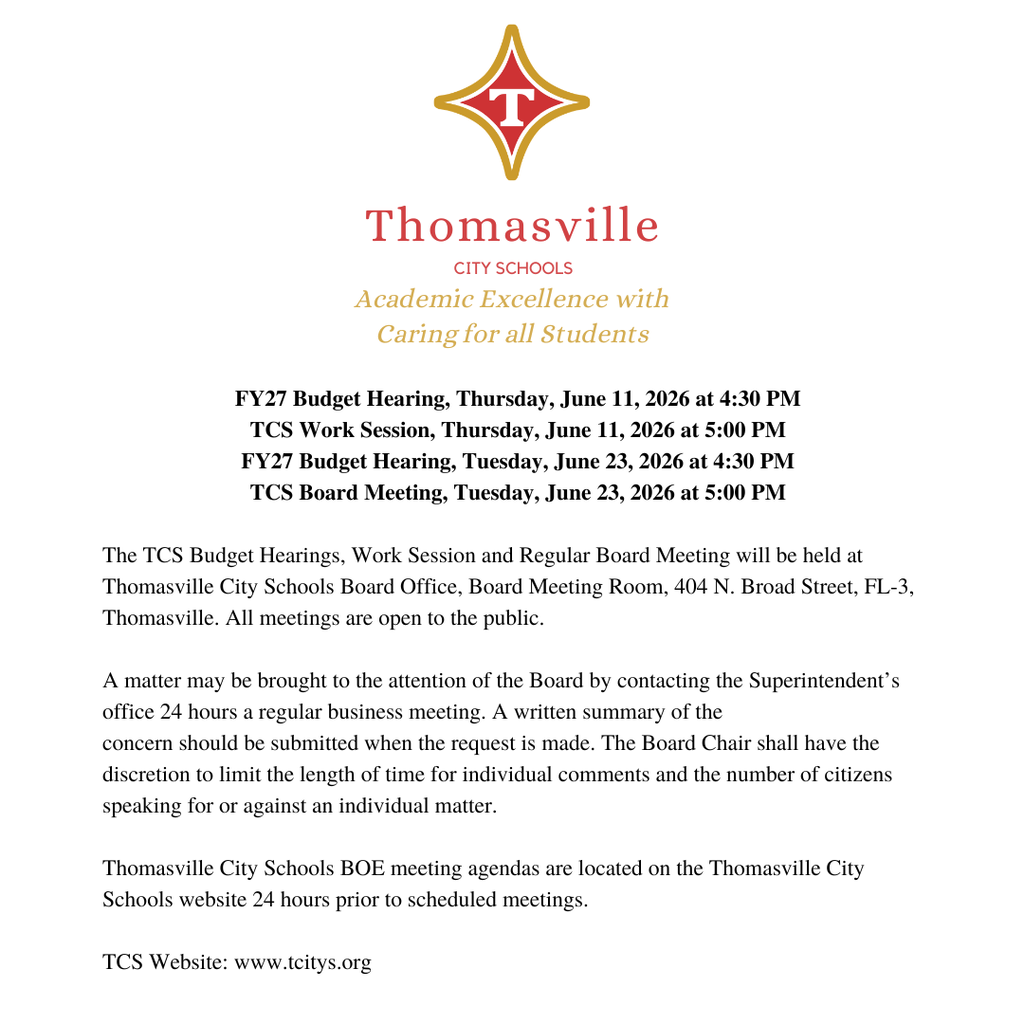 TCS June 2026 Budget, Work, and Regular Board Meeting Schedule