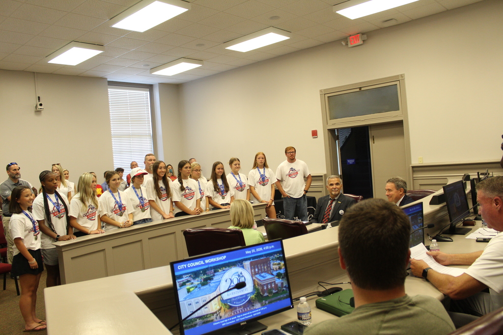 THS State Champs Girls and Boys Soccer and Track and Field at City of Thomasville Council Meeting 1