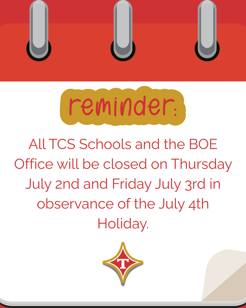 TCS Reminder 4th of July