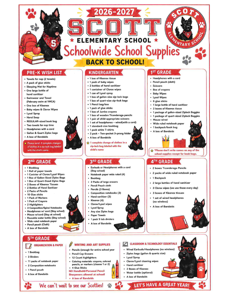SES 2026-2027 Supply List