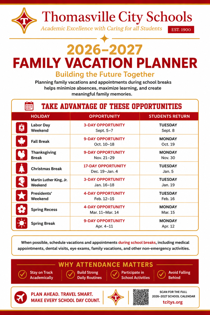 TCS 2026-2027 Vacation Planner
