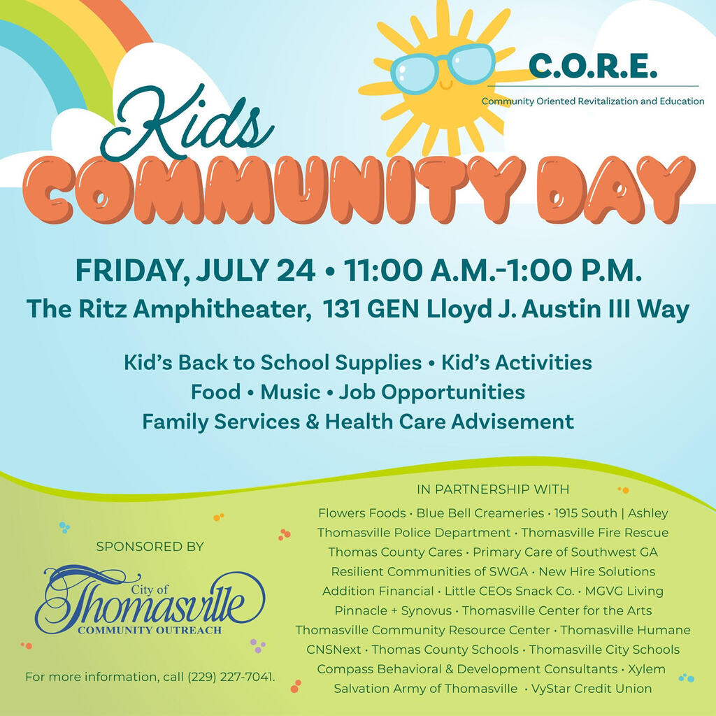 City of Thomasville Back-to-School Community Day Friday 24