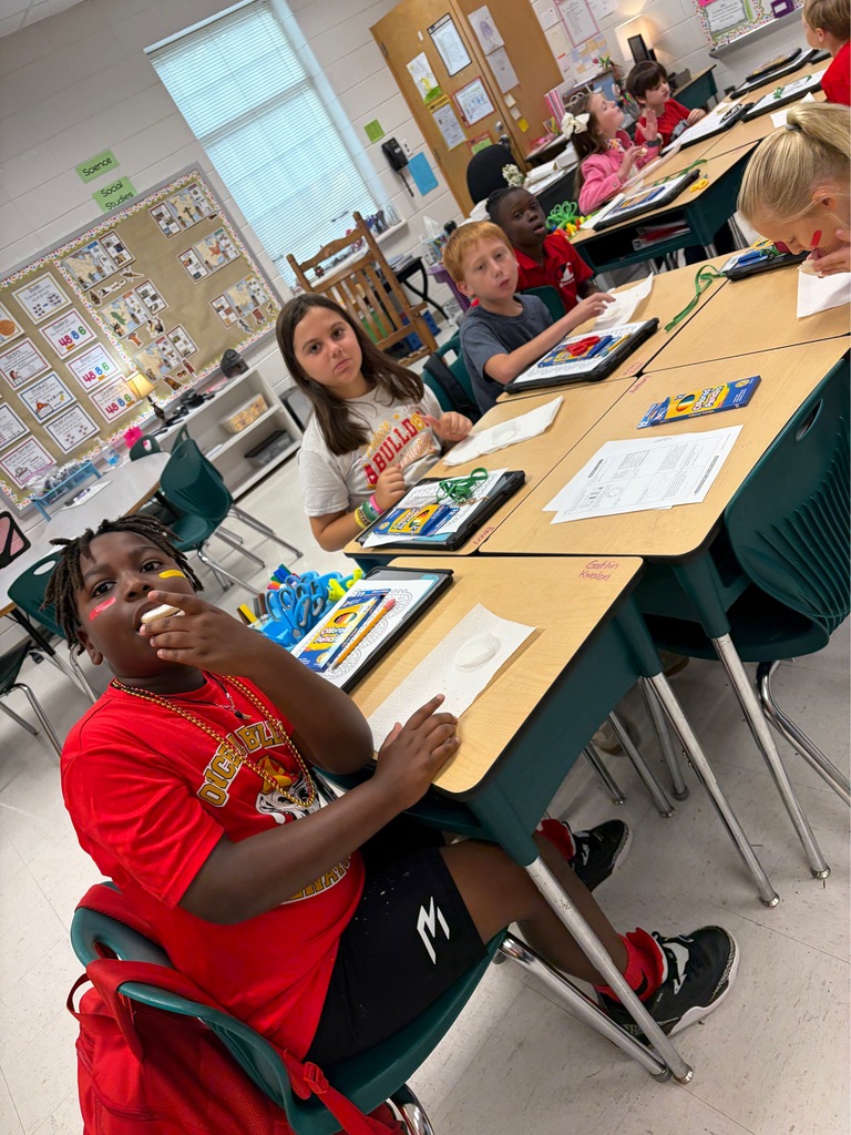 Mrs. Pipkin's class enjoying a homemade Spanish treat.