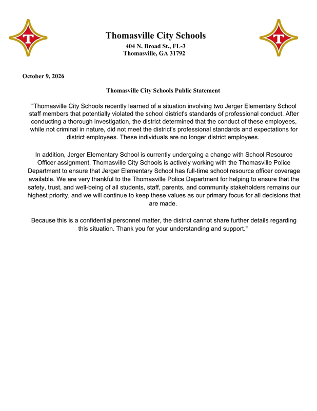 TCS Oct 9th Official Statement
